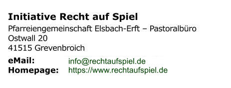 info@rechtaufspiel.de https://www.rechtaufspiel.de